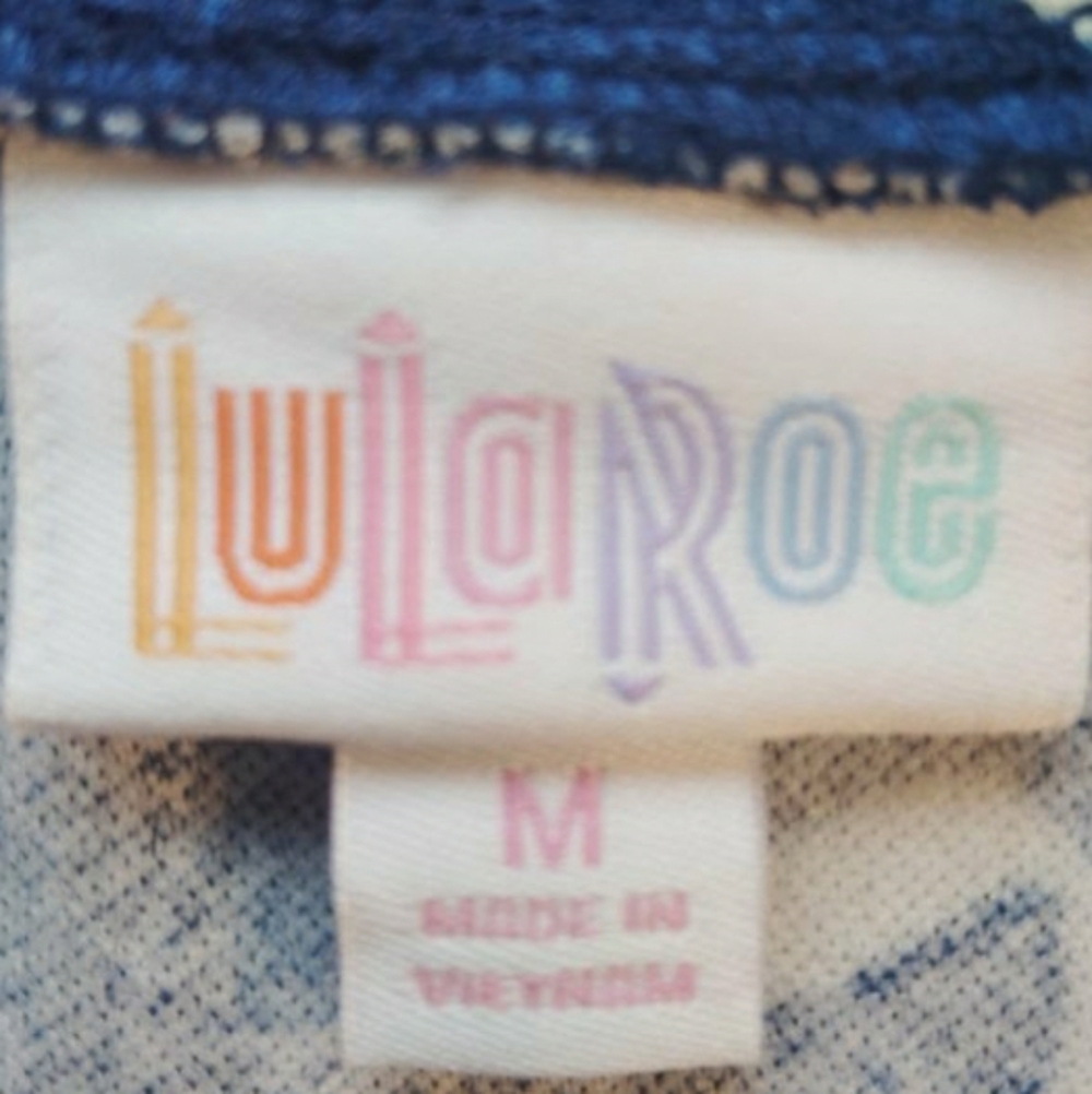 LuLaRoe Disney Blue Minnie Mouse Print Cassie Pencil Skirt - Size Medium - Picture 7 of 10